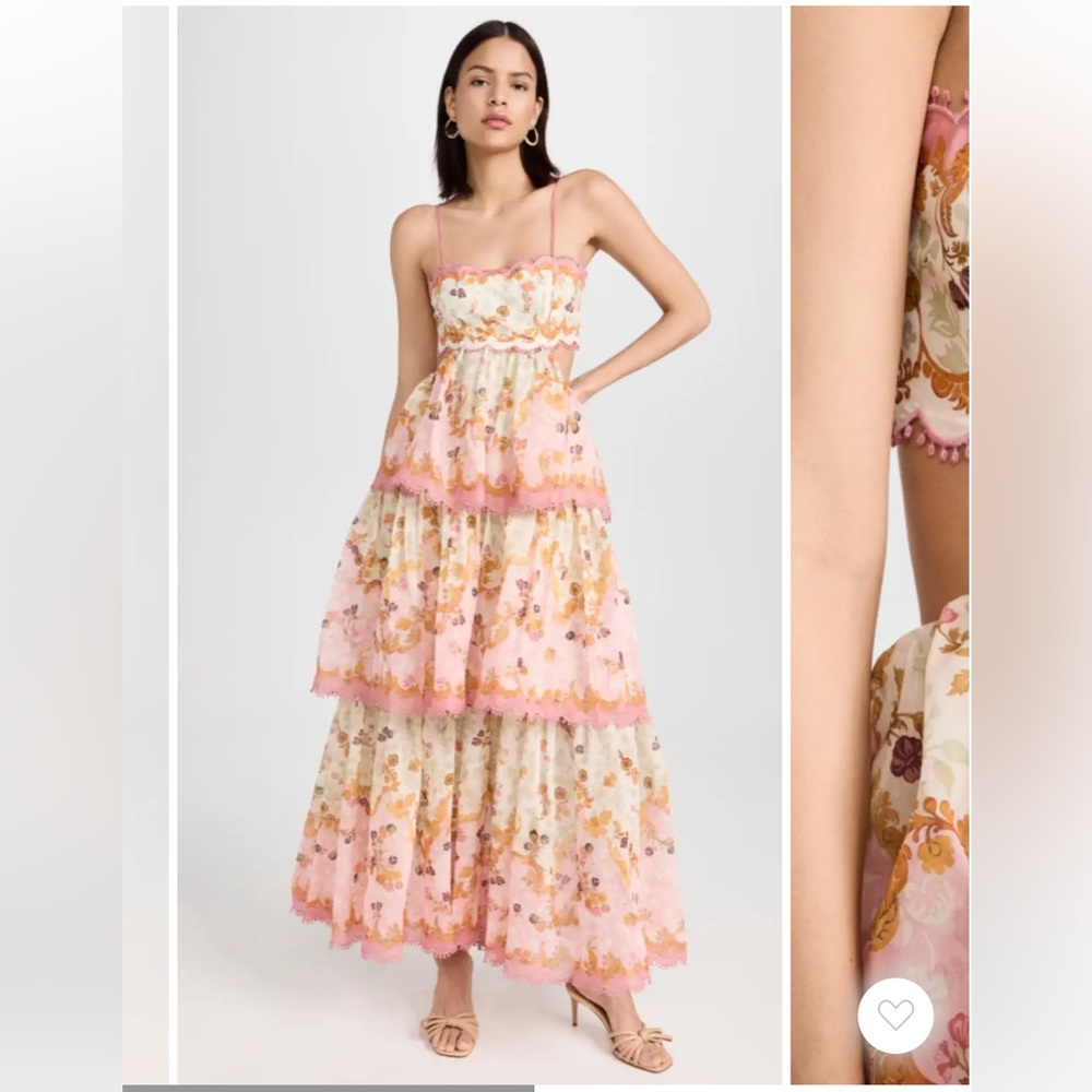 Zimmermann Laurel Frill Midi Dress